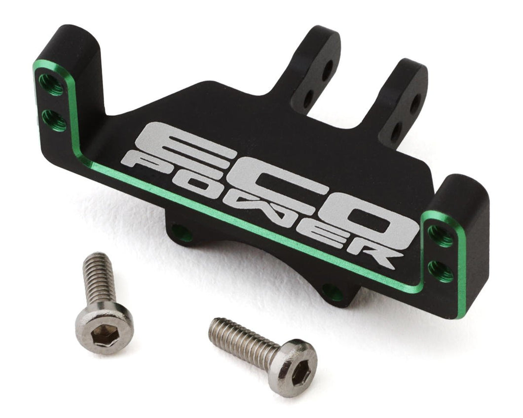 EcoPower CNC-Machined Aluminum Servo Mount For Axial™ SCX24 (Front/Rear) (Black/Green)