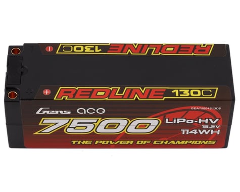 Gens Ace 4s LiHV LiPo Battery 130C w/5mm Bullets & T-Style Adapter (15.2V/7500mAh)