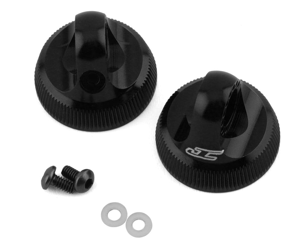 JConcepts Team Associated Fin Aluminum 13mm Shock Cap (Black) (2)