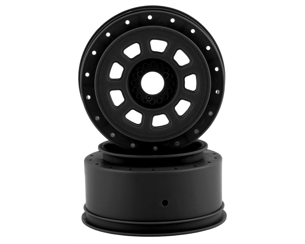 JConcepts 9-Shot Short Course Dirt Oval Wheels (2) (Black) w/17mm Hex