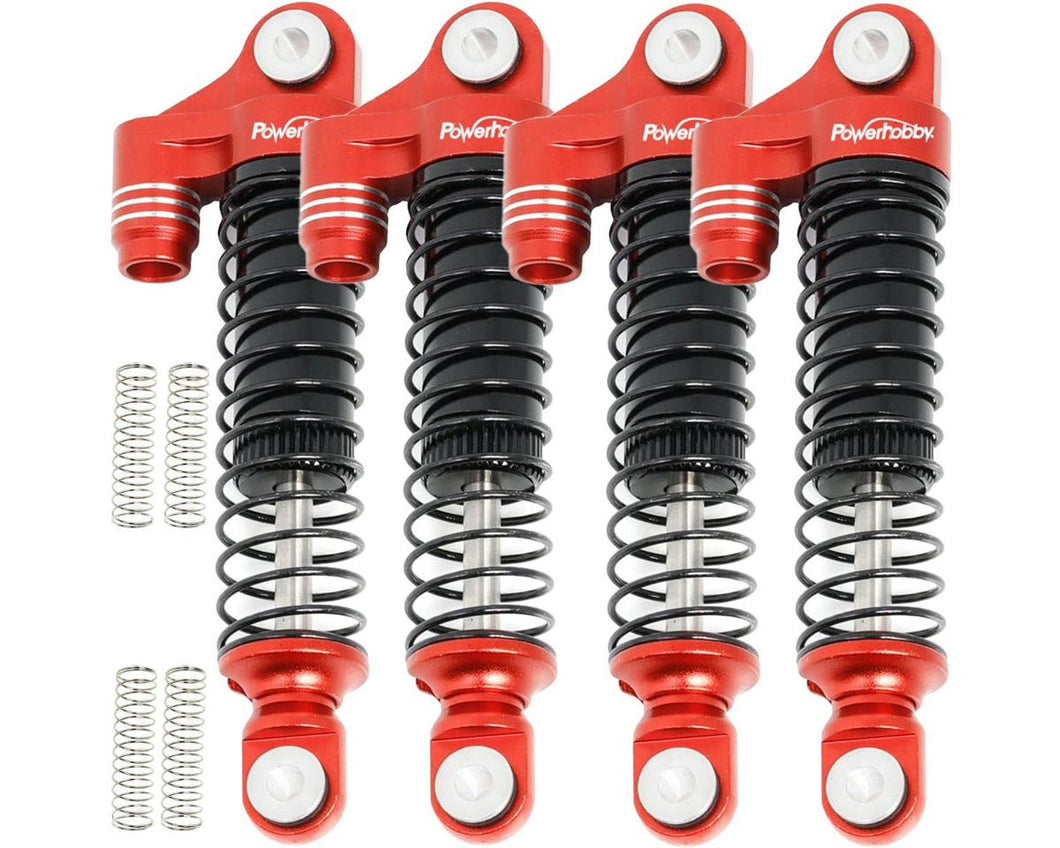 Power Hobby Aluminum 51mm Long Travel Shocks, Red, for Traxxas TRX-4M