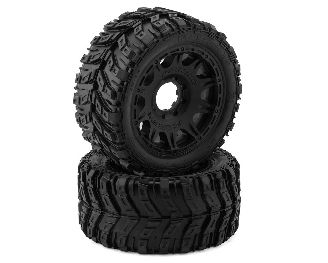 Pro-Line 1/6 Masher X HP Belted Pre-Mounted Monster Truck MTD Tires (Black) (2) w/24mm Hex