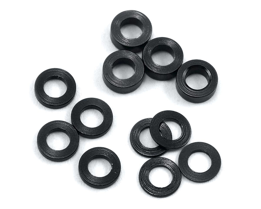 ProTek RC Aluminum Ball Stud Washer Set (Black) (12) (0.5mm, 1.0mm & 2.0mm)