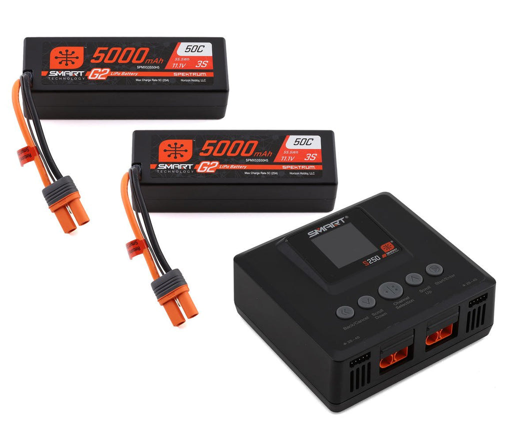 Spektrum RC Smart PowerStage 6S Surface Bundle w/2 Smart G2 3S 50C LiPo Battery (5000mAh) (IC5)