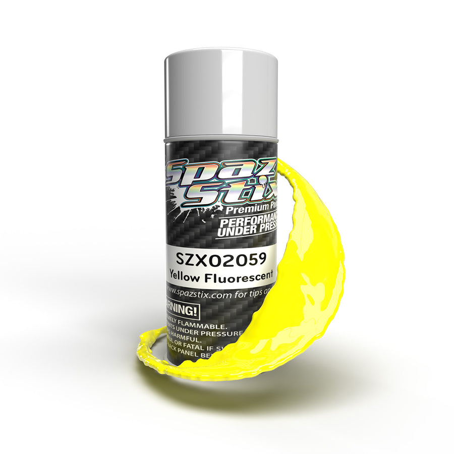 Spaz Stix Yellow Fluorescent Aerosol Paint, 3.5oz Can