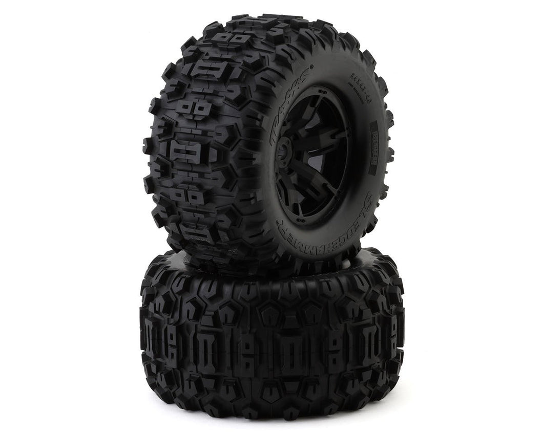 Traxxas X-Maxx/XRT Pre-Mounted Sledgehammer Belted Tires (Black) (2) w17mm Hex