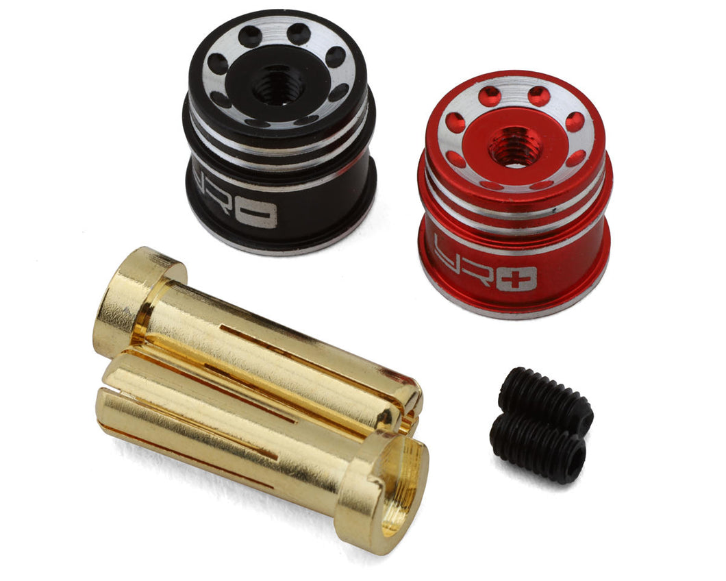 Yeah Racing Heatsink Bullet Plug Grips w/5mm Bullets (Black/Red)