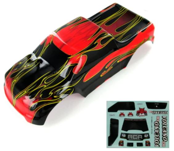 RedCat 1/10 Truck Body, Red Flame