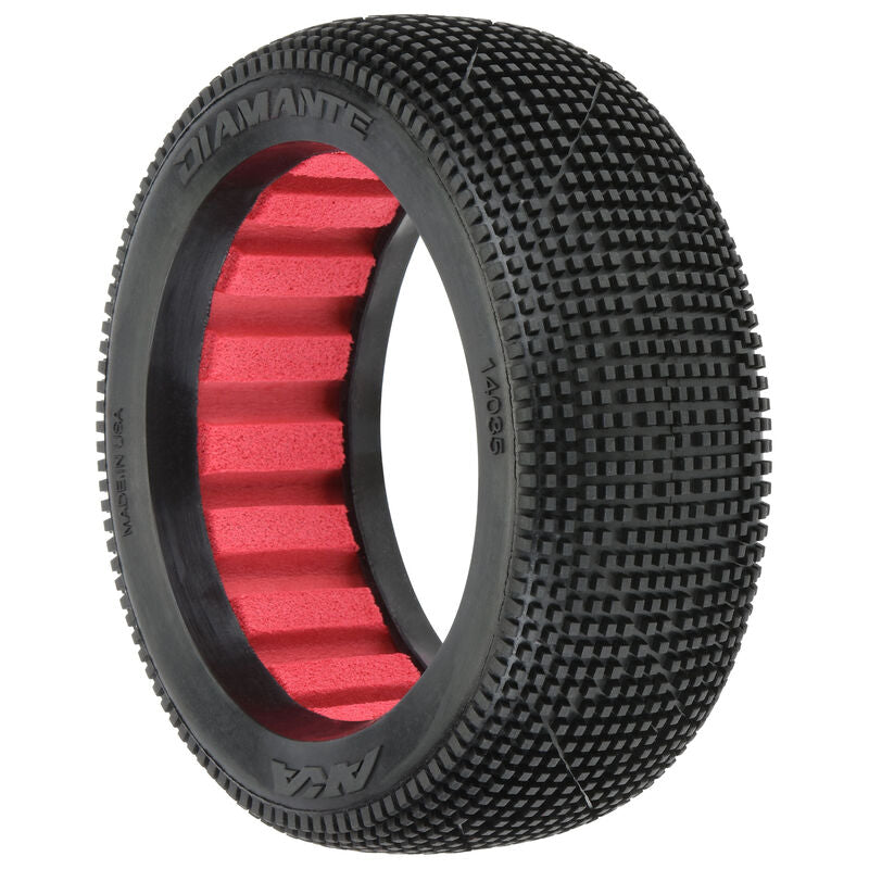 AKA 1/8 Diamante Super Soft Long Wear Fr/Rr Off-Road Buggy Tires (2)