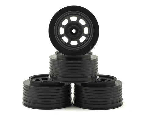 DE Racing Speedway Short Course Wheels (Black) (4) (21.5mm Backspace) (Slash Rear) w/12mm Hex