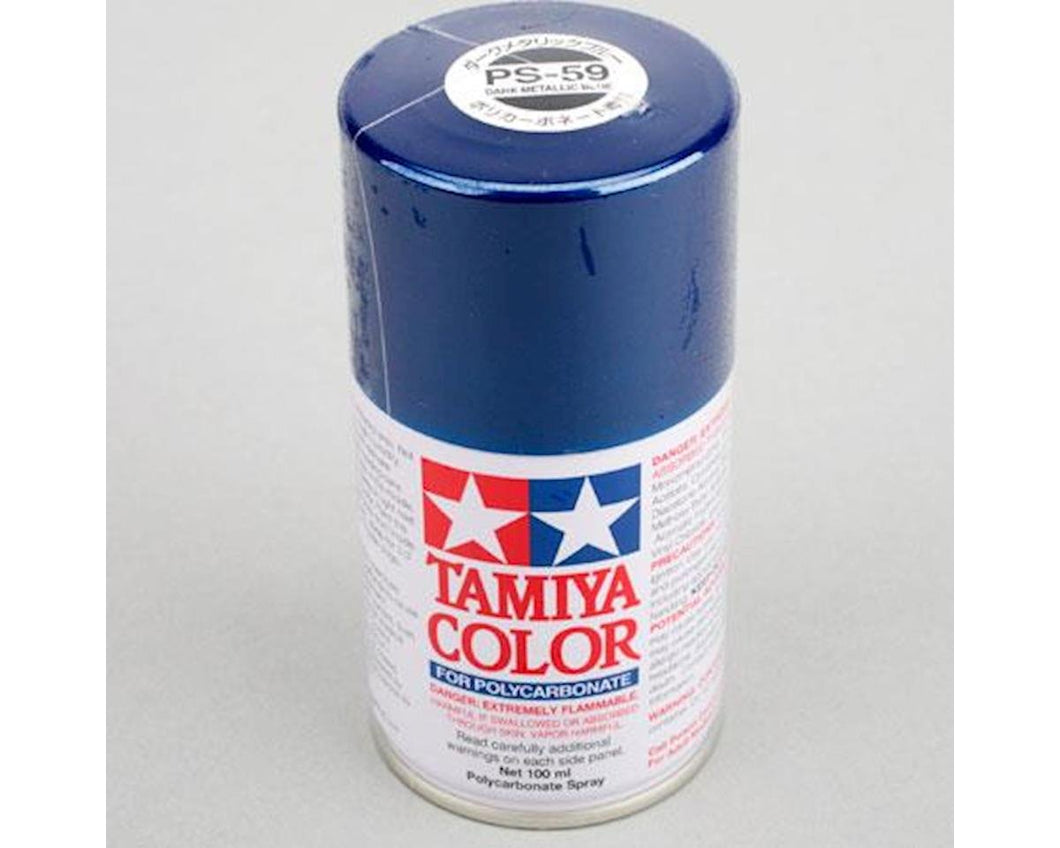 Tamiya PS-59 Dark Metallic Blue Lexan Spray Paint (100ml)