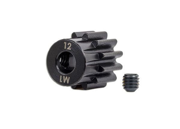 Traxxas Gear, 12-T pinion (1.0 metric pitch) (fits 5mm shaft)/ set screw