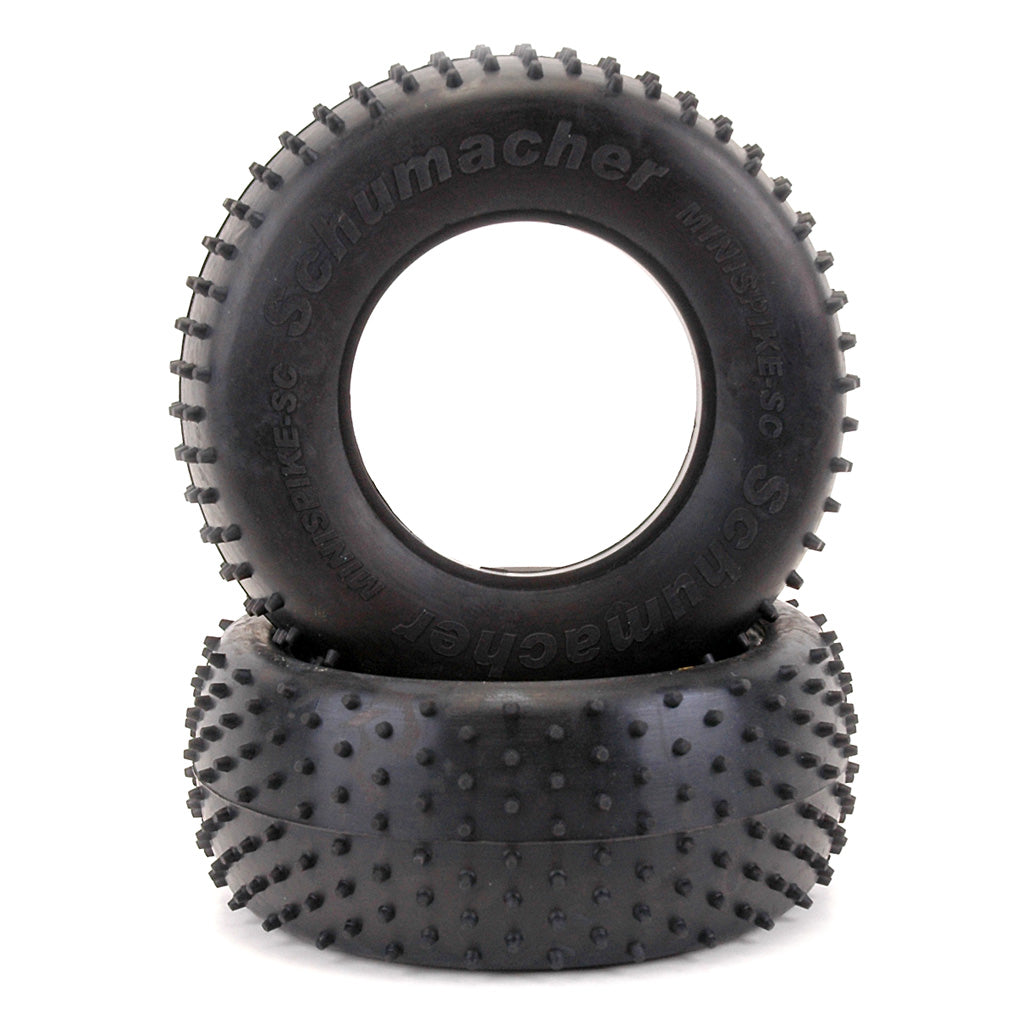 Schumacher Short Course Tire - Mini Spike - Yellow (pr)